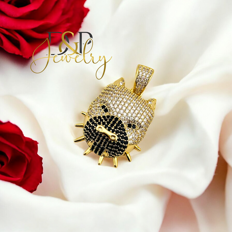 14K BULLDOG PENDANT P790