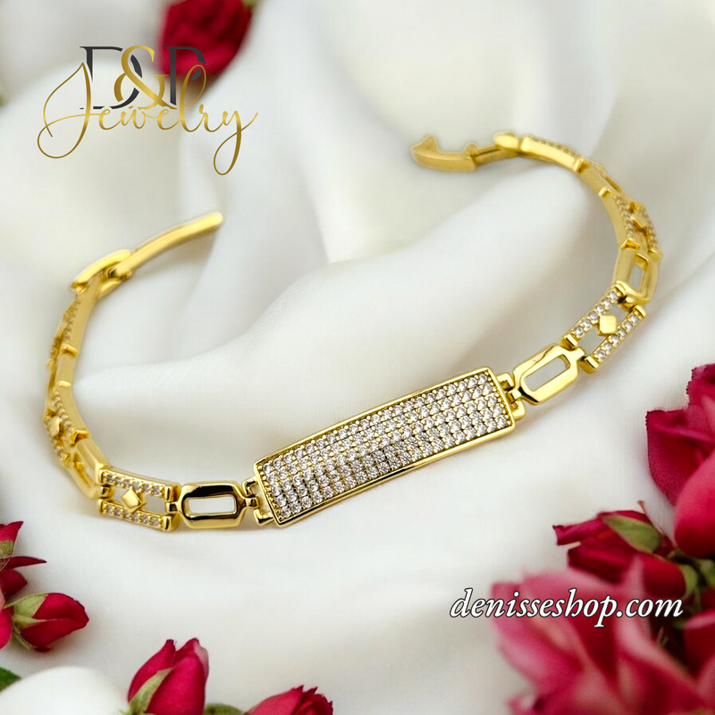 14K PLATE DESIGN BRACELET BR678