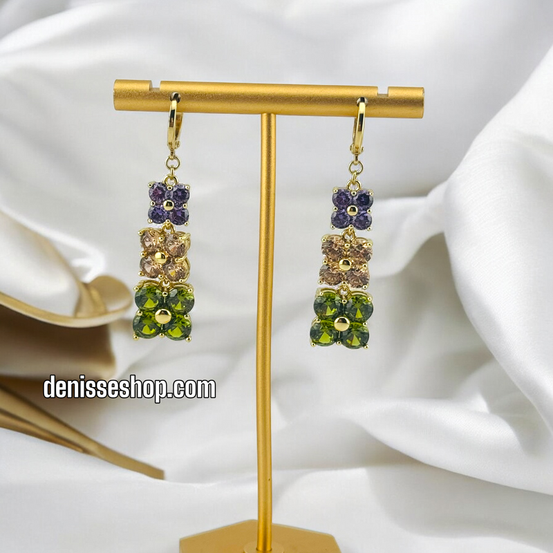 14K COLORFUL EARRING E646