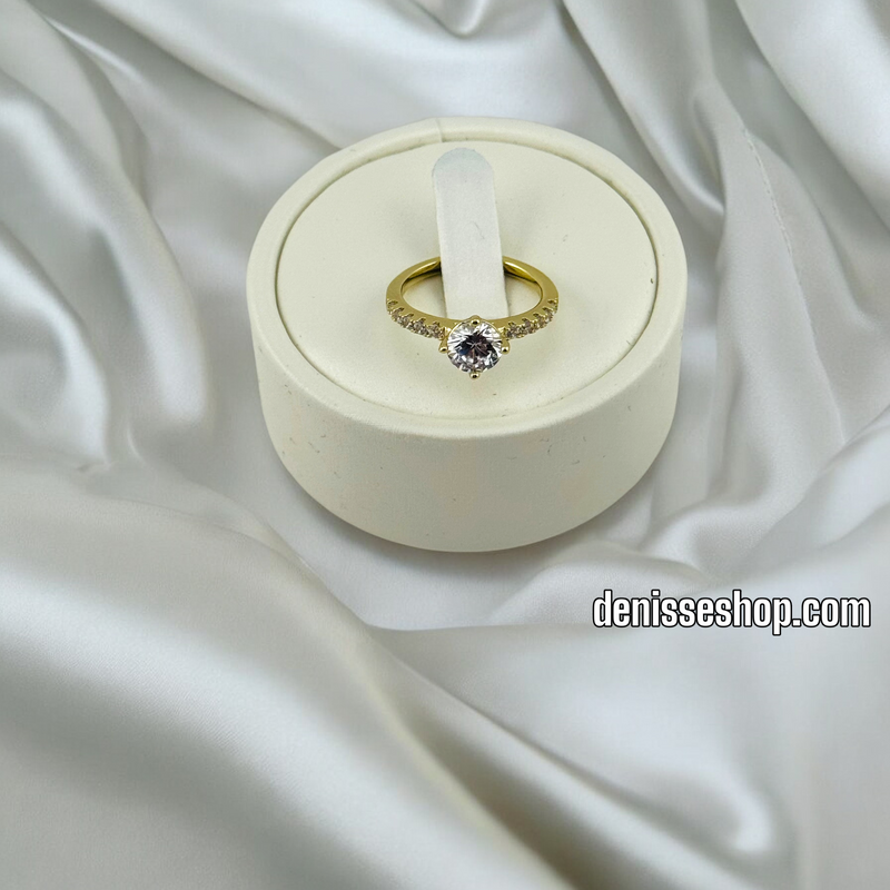 14K WOMEN/GIRL WHITE STONE RING RG279