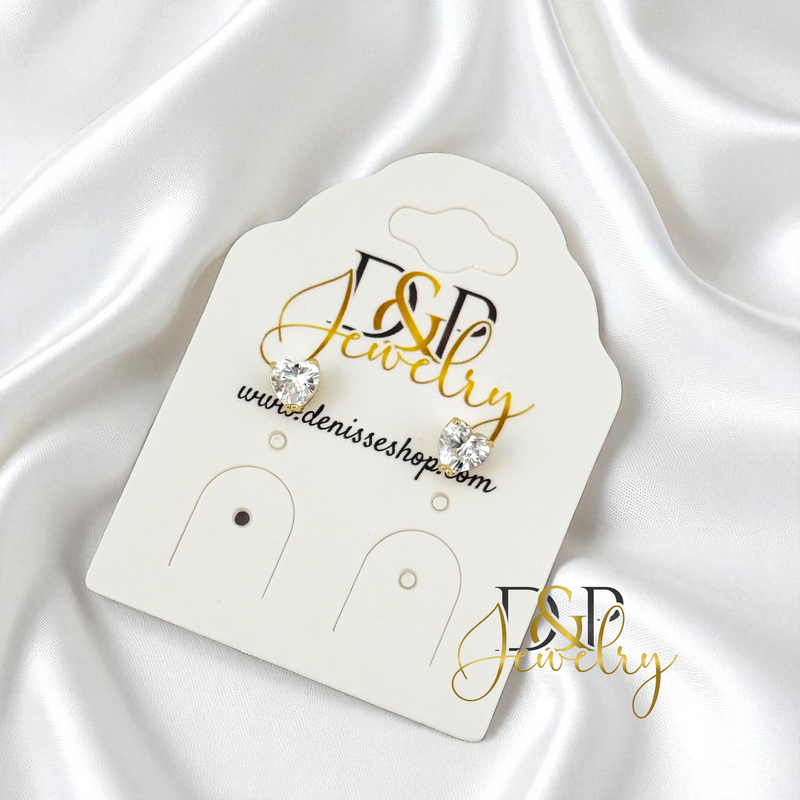 14K SMALL HEART EARRING E962