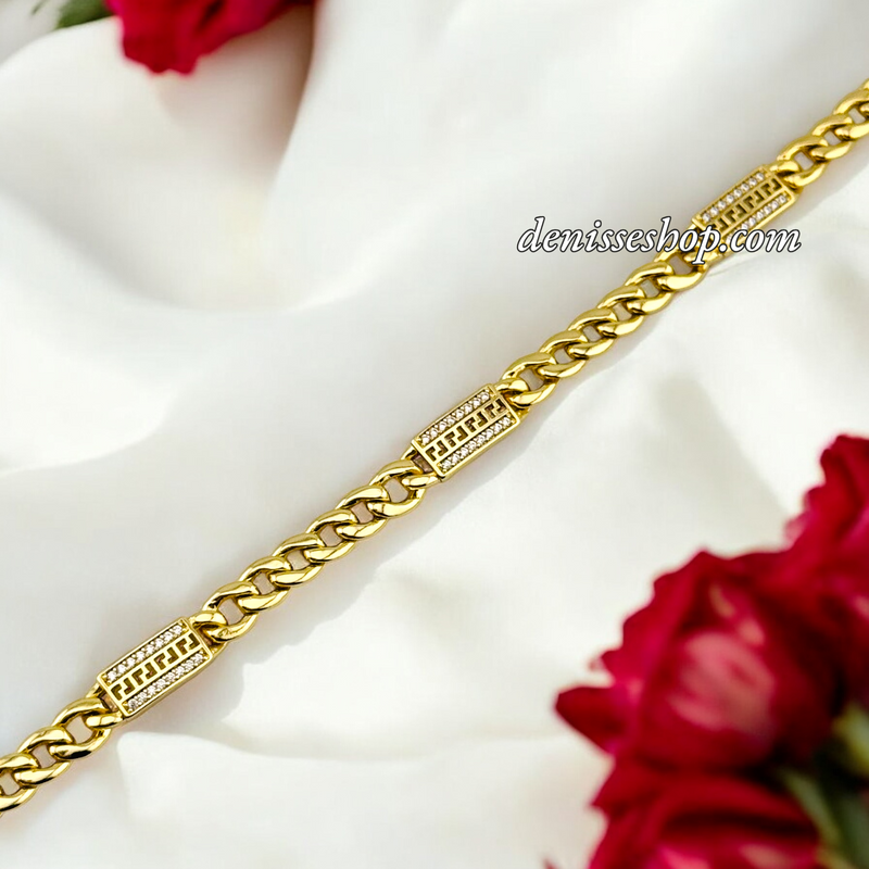 14K CUBAN DESIGN BRACELET BR669