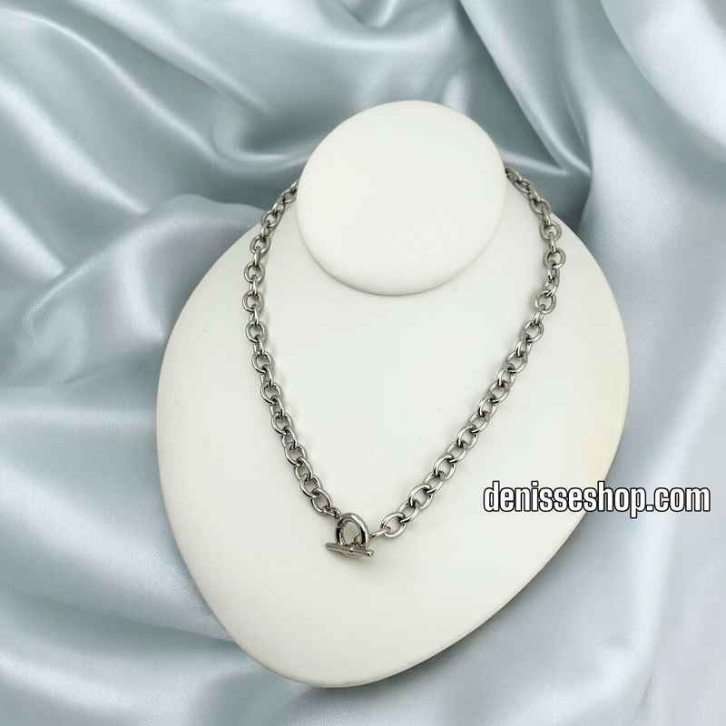 14K SILVER CHOKER LINK DESIGN CHAIN  CH060