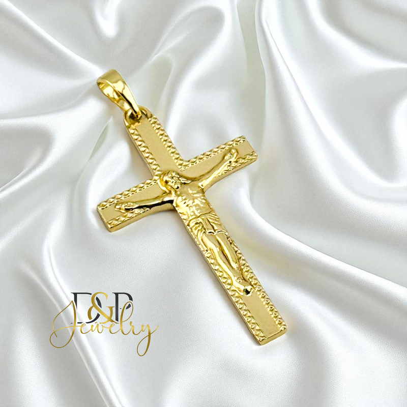 14K GOLD CROSS PENDANT P892
