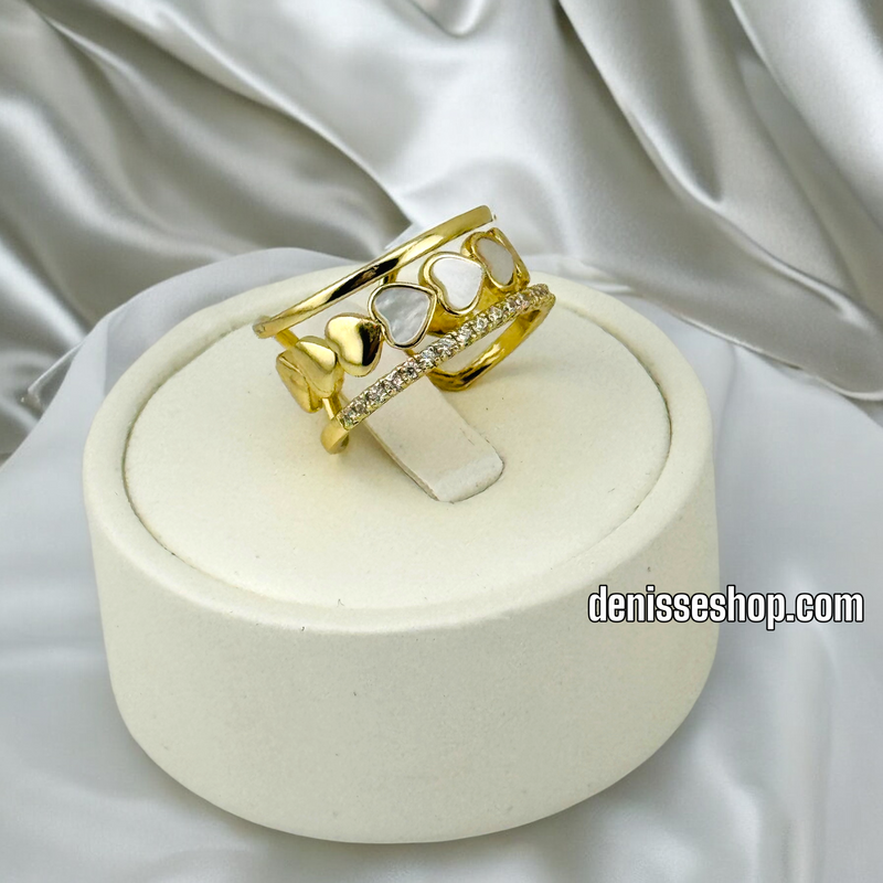 14K WOMEN HEARTS RING RING RG296