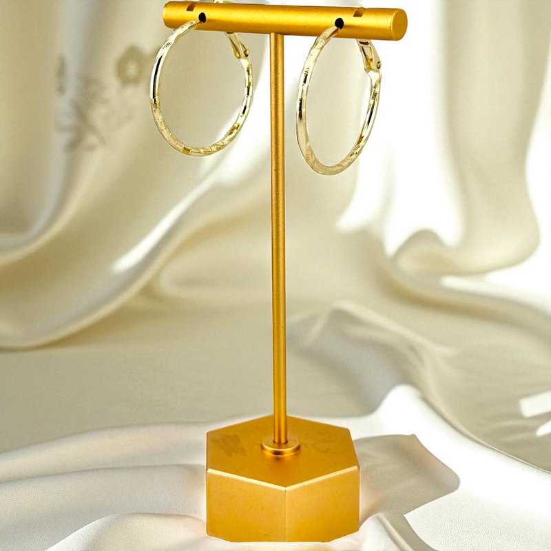 14K GOLD MEDIUM HOOP EARRING HP753