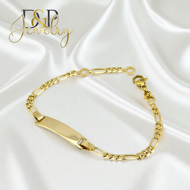 14K GOLD/KIDS PLATE BRACELET BR805