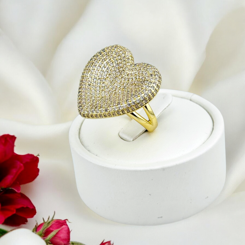 14K WOMEN HEART RING RG349