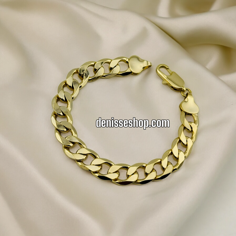 14K WOMEN CUBAN GOLD BRACELET BR346