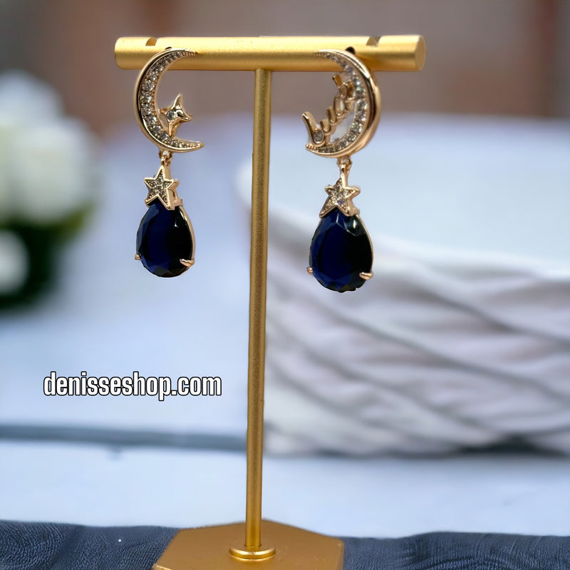 18K MOON GOLD EARRING E275