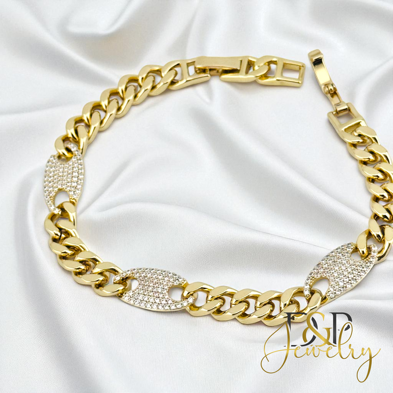 14K BLING LINK BRACELET BR802