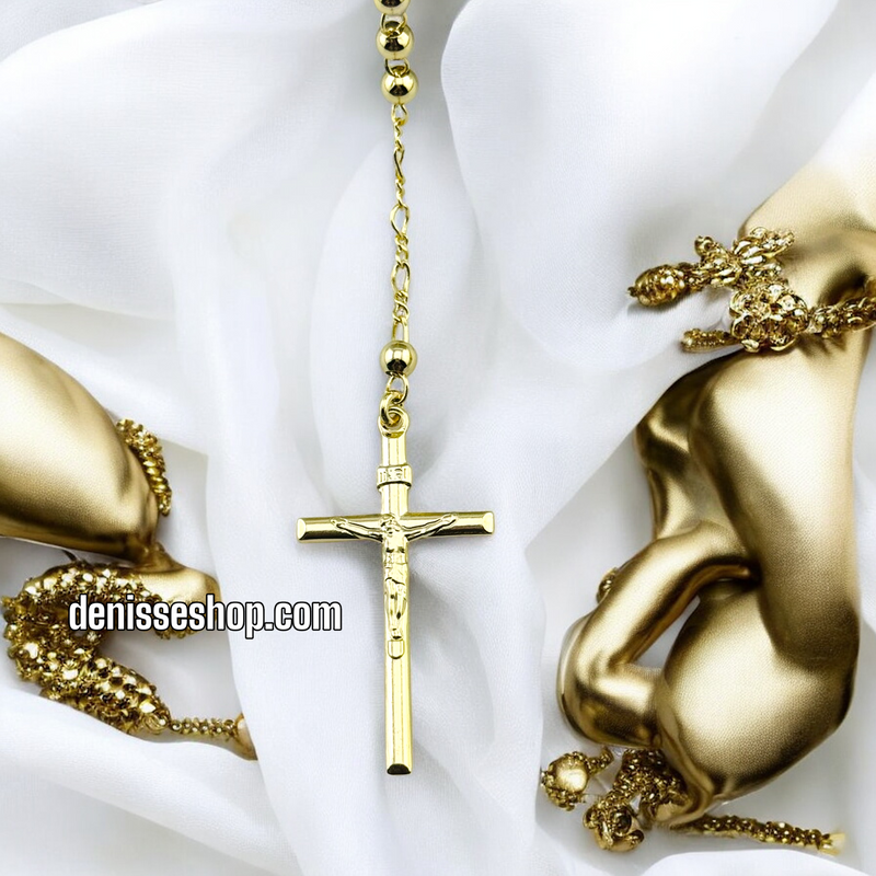 14K MARY ROSARY NECKLACE R27