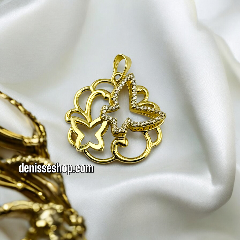 14K BUTTERFLY PENDANT P442