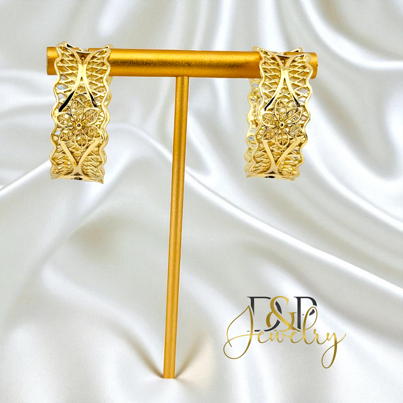 14K GOLD HOOP EARRING HP785