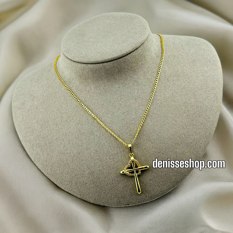 14K CROSS PENDANT P381