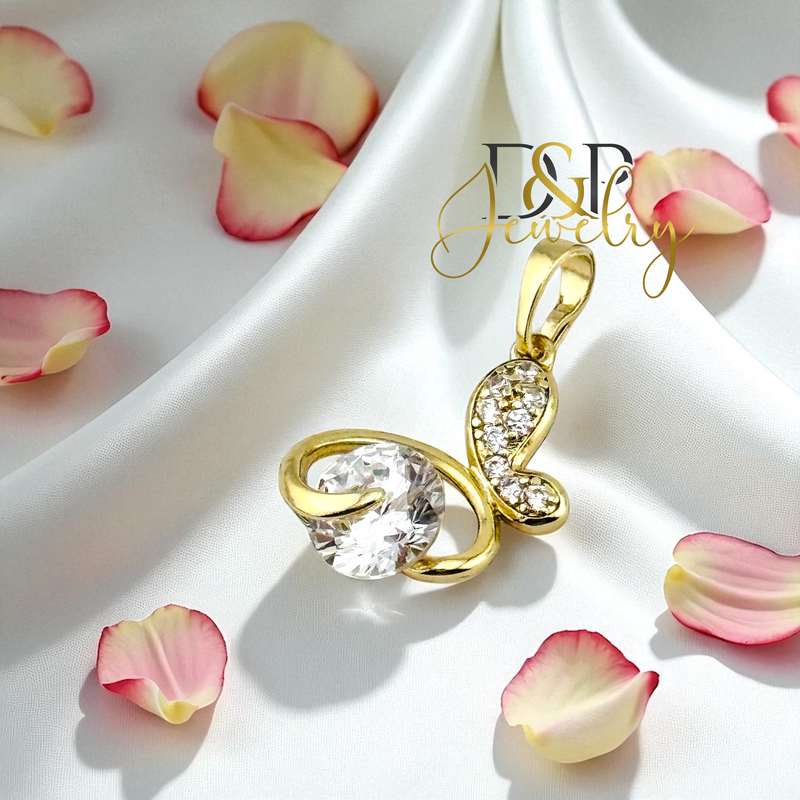 14K BUTTERFLY PENDANT P876