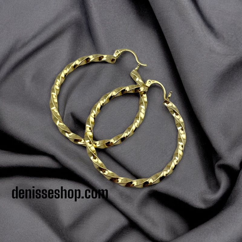 14K GOLD HOOPS HP380