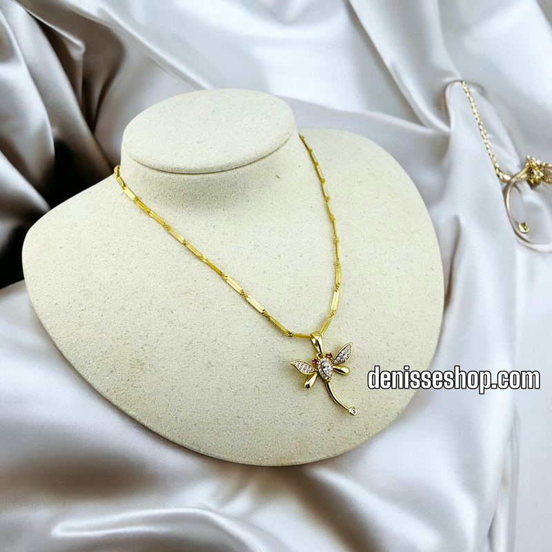 14K DRAGONFLY NECKLACE 18&