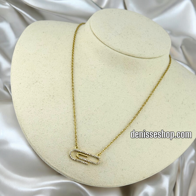 14K / WOMEN PAPER CLIP NECKLACE N113