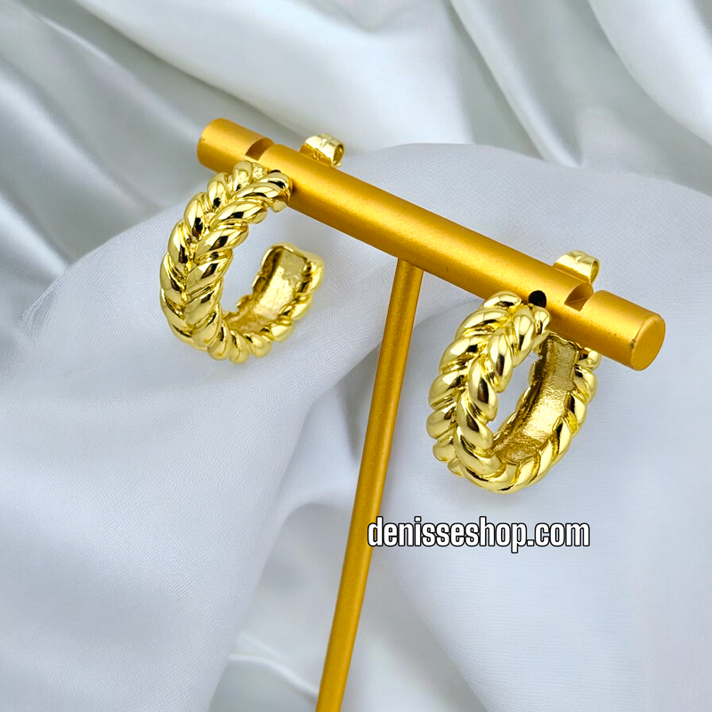 14K FASHION GOLD EARRING E597