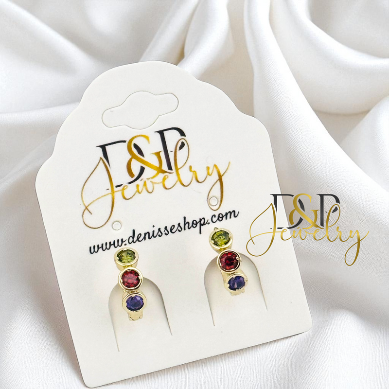 14K SMALL COLORFUL HOOP EARRING HP774