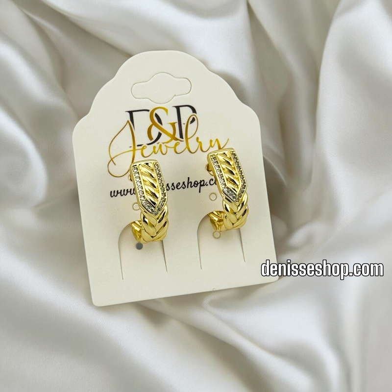 14K GOLD OVAL HOOP EARRINGS HP589