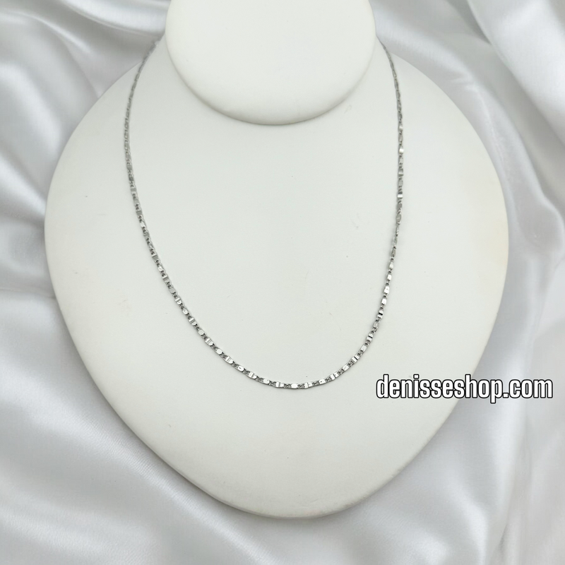 14K SILVER MIRROR DESIGN CHAIN CH055