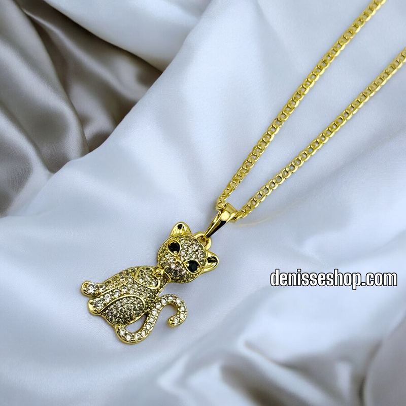 14K FASHION CAT PENDANT P447