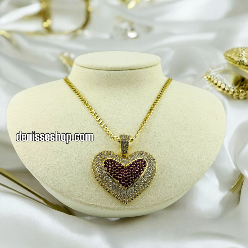 14K PINK HEART PENDANT P445