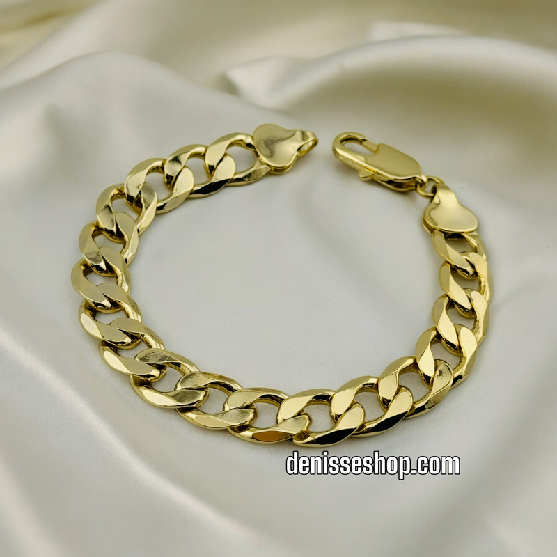 14K WOMEN CUBAN GOLD BRACELET BR346