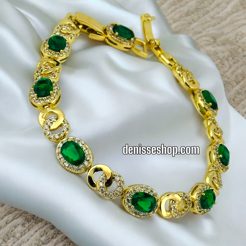 14K GREEN DESIGN BRACELET BR494