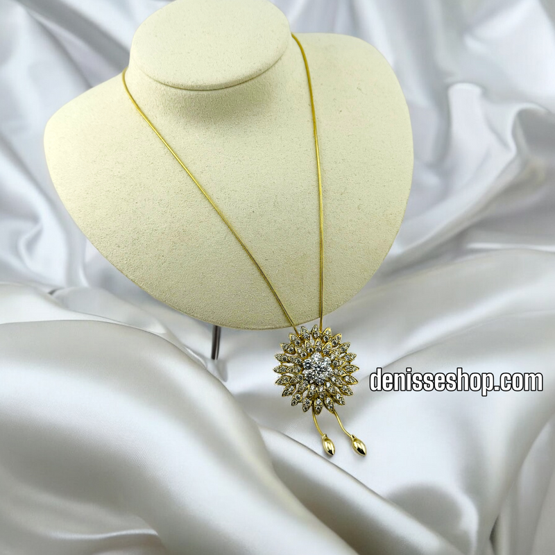 14K SUNFLOWER NECKLACE N72