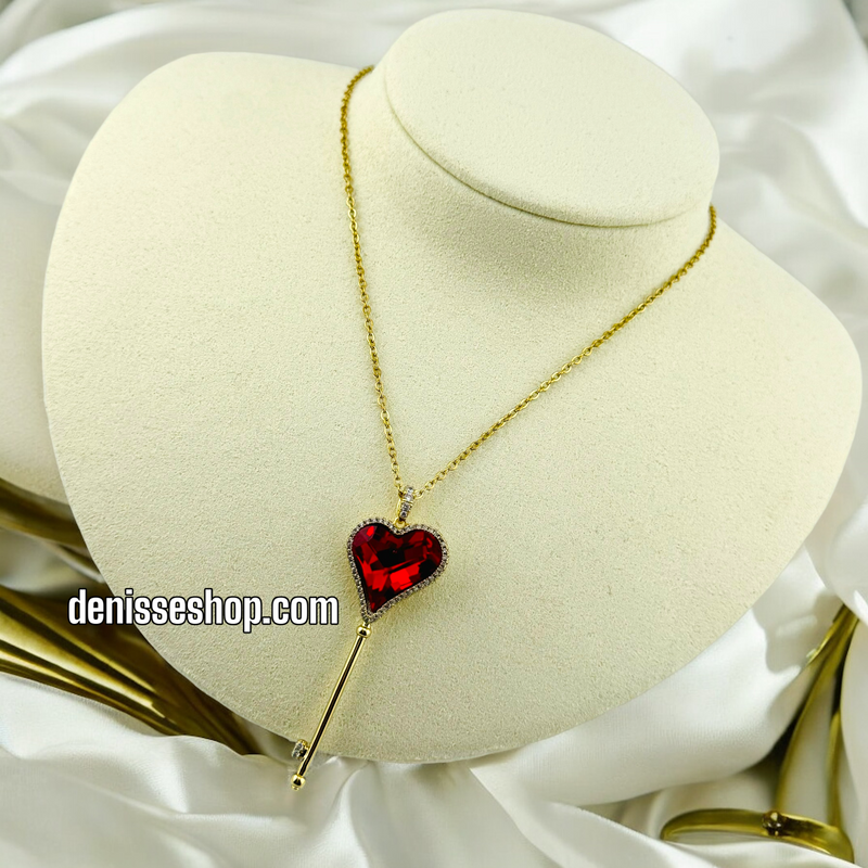 14K KEY HEART NECKLACE N20