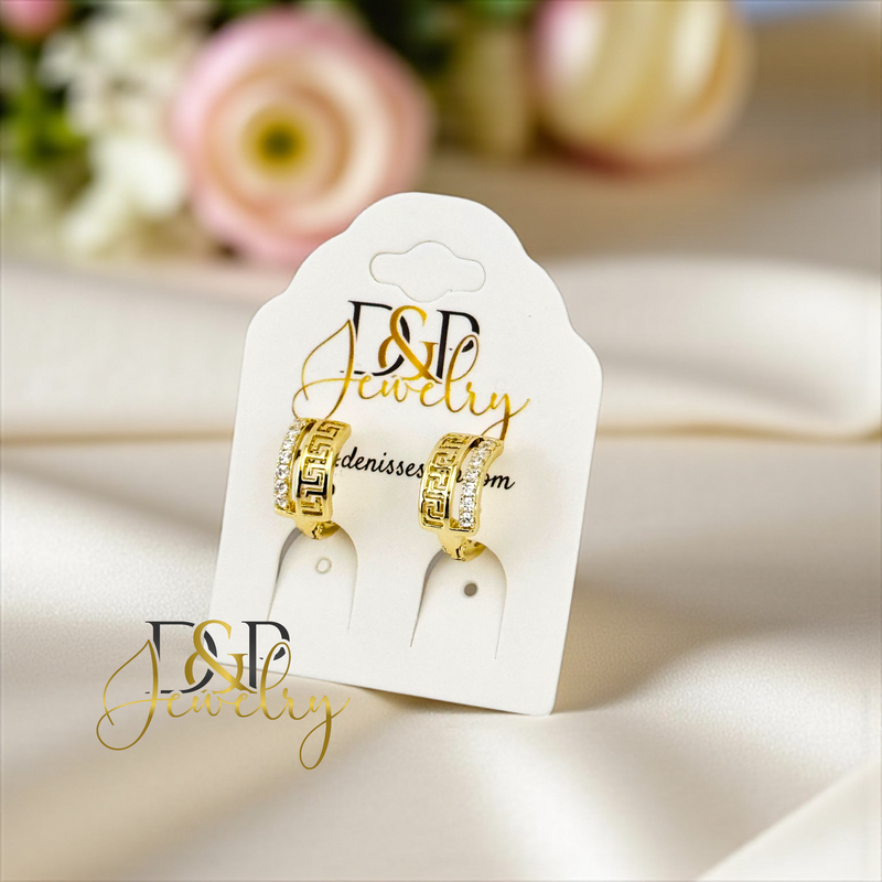 14K GOLD FASHION HOOP EARRING HP740