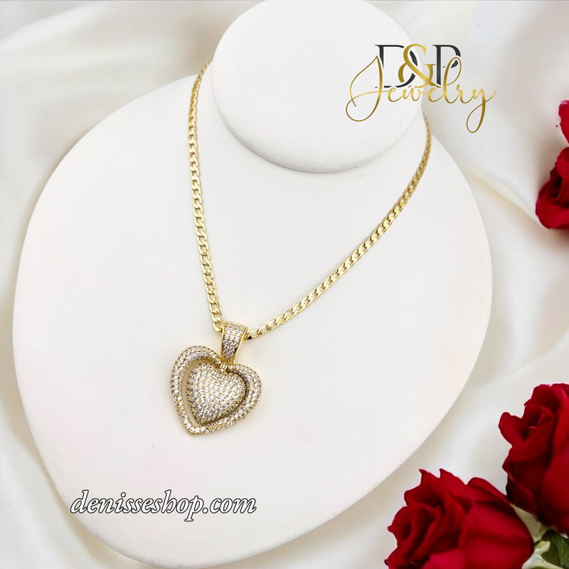 14K WOMEN HEART PENDANT P684