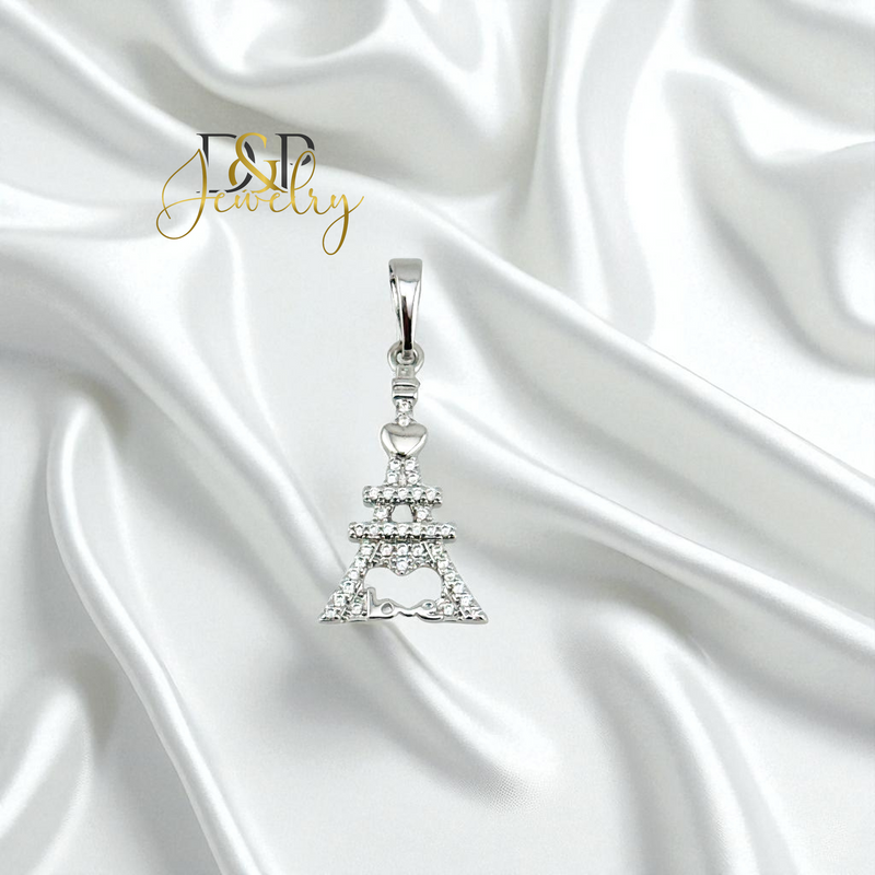 14K SILVER/EIFFEL TOWER PENDANT P911