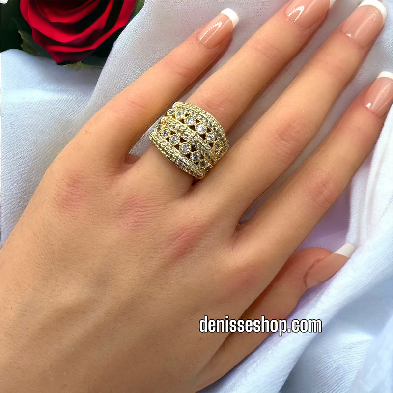 14K White Stone Ring RG101