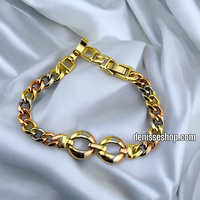 14K /WOMAN TRICOLOR BRACELET BR559