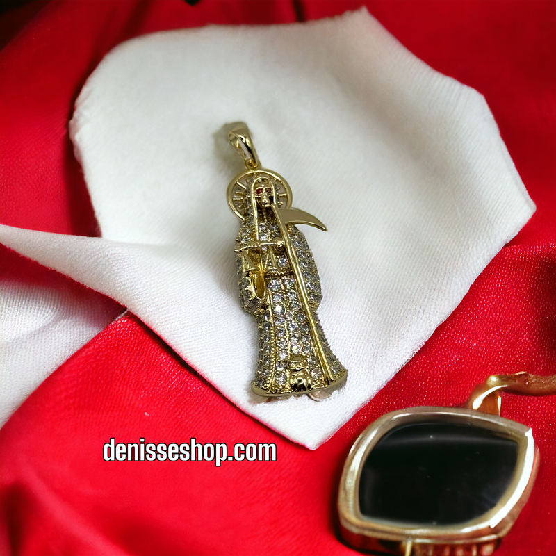 14K SANTA MUERTE MEN PENDANT P307