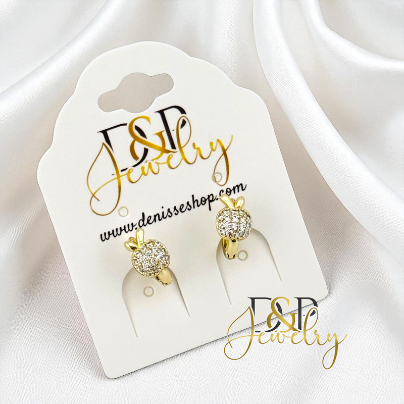14K APPLE SMALL HOOP EARRING HP781