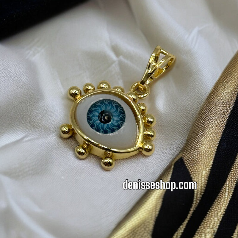 14K BLUE EYE PENDANT P243 (CHAIN NOT INCLUDED)