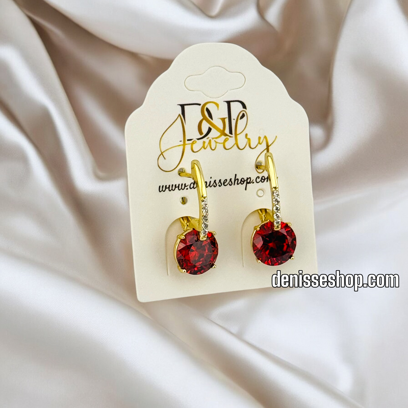 14K RED EARRING E703