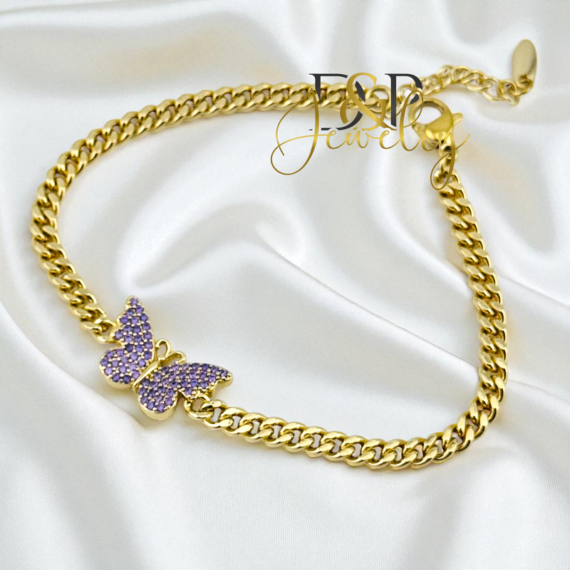 14K BUTTERFLY BRACELET BR801