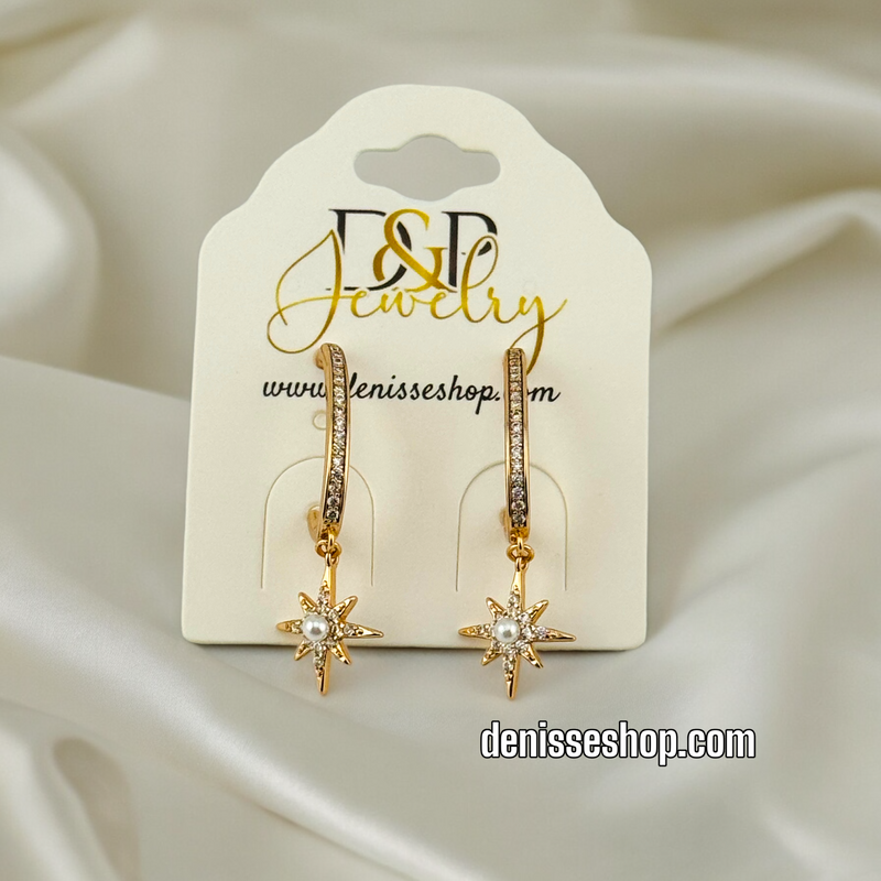 18K STAR EARRINGS E531