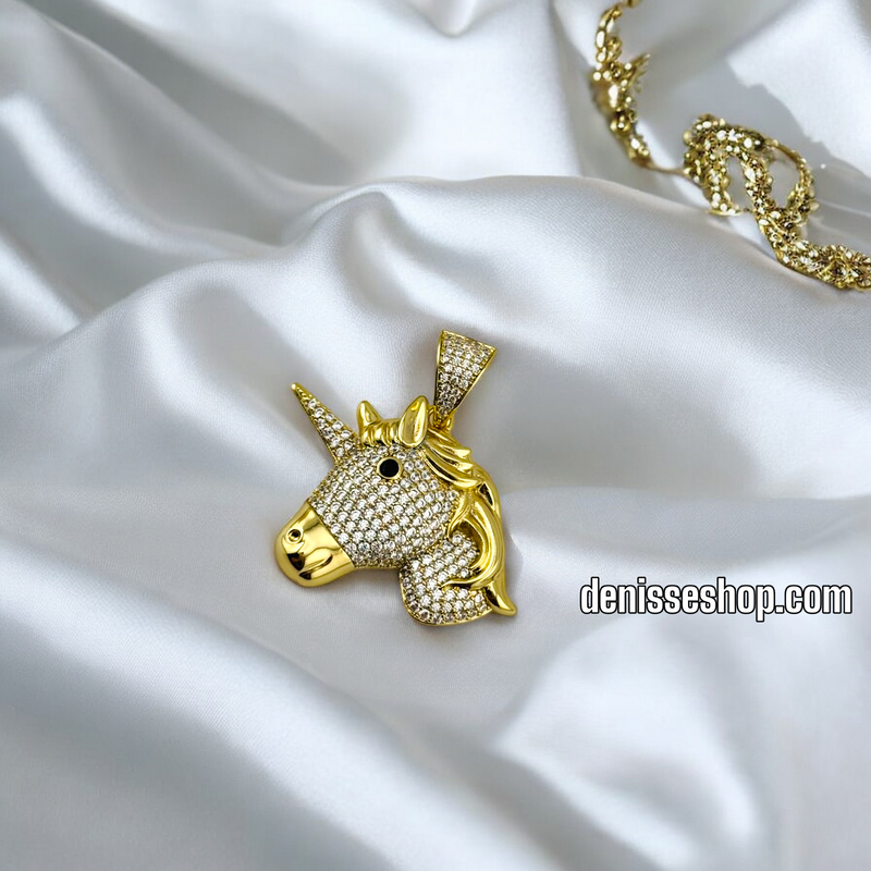 14K UNICORN HEAD PENDANT P592