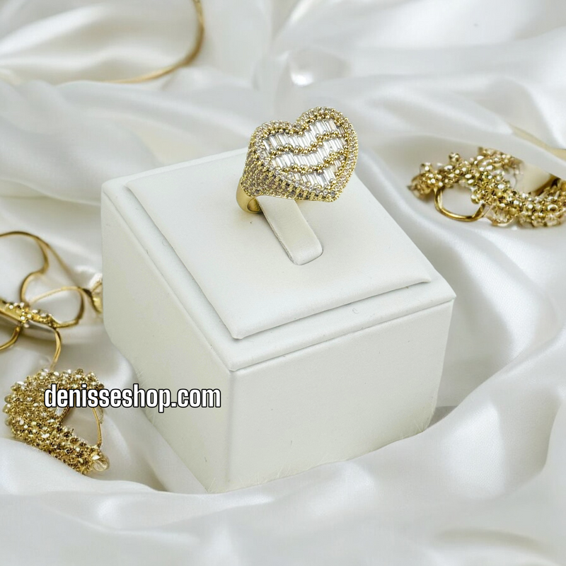 14K HEART RING RG225