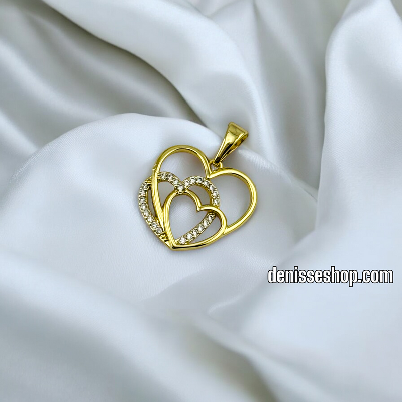 14K / HEARTS PENDANT P571