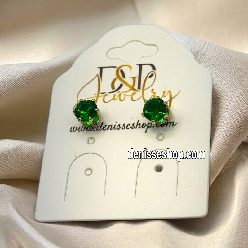 14K MEDIUM ZIRCONIA EARRINGS E402