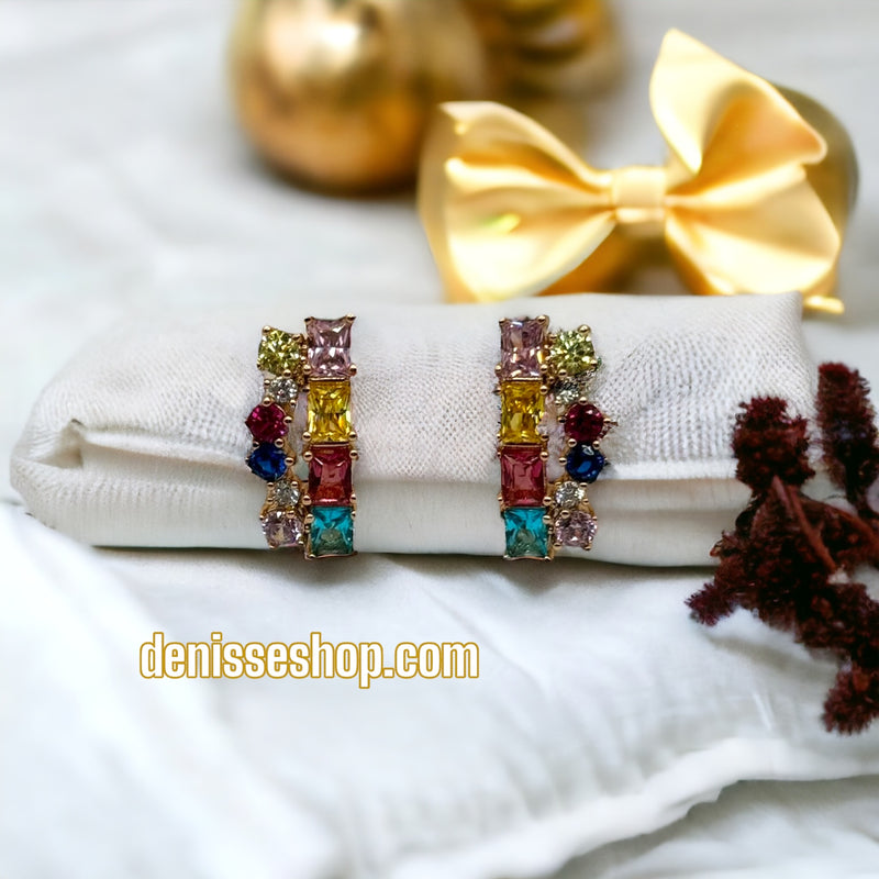 18K COLORFUL EARRING E278