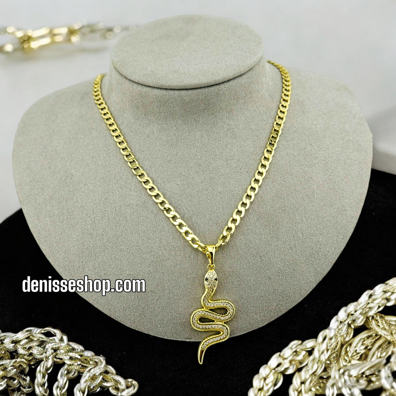 14K SNAKE PENDANT P412